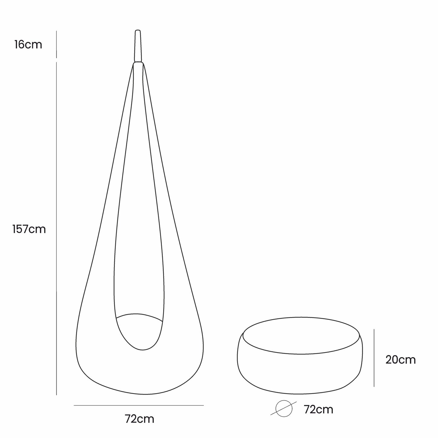 Cocoon Swing for Kids - Boucle