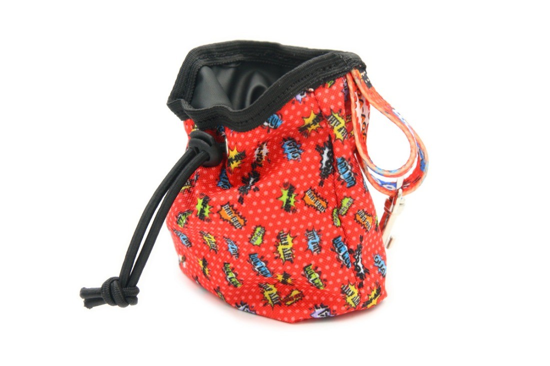 Dog treat Bag - Red Graffiti