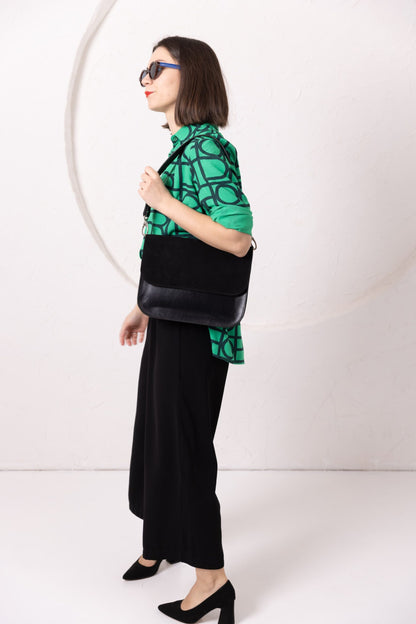ASTORIA handbag - Black Suede