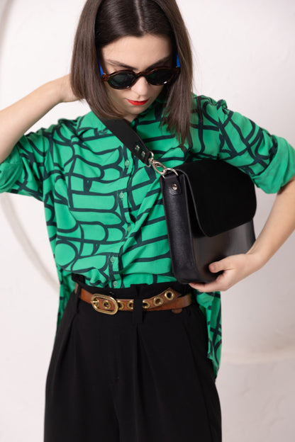 ASTORIA handbag - Black Suede
