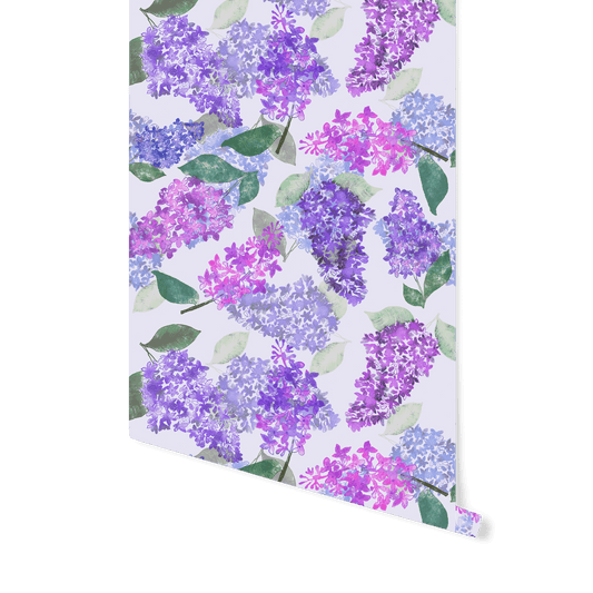 Lilac Garden in Light Purple eco wallpaper