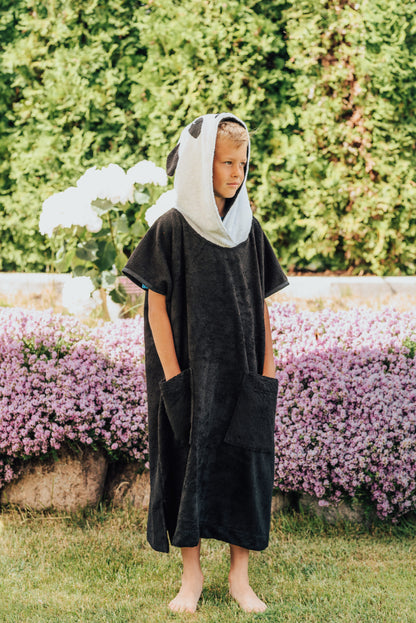 Short-Sleeve Poncho PANDA - For KIDS (Size 122-150)