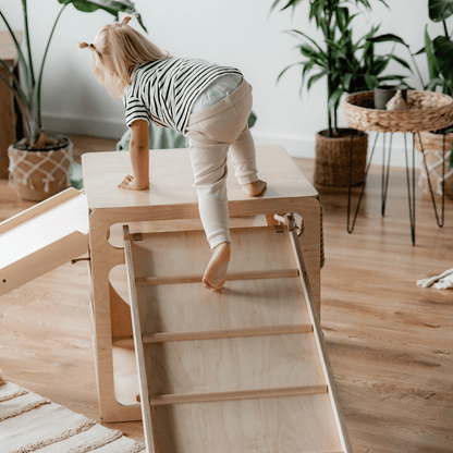 CUBITRI® Climbing Play Cube With Wooden Window