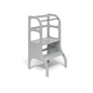 STEP UP Adjustable Height Helper Tower With Suppport Legs - Grey
