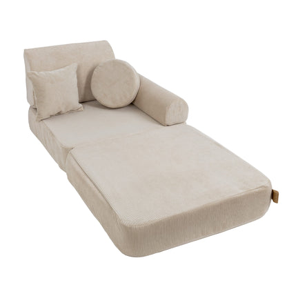 Medium Modular Sofa for Kids - Slimcord Ecru