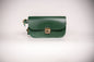 Natural Leather Saddle Bag Mini - Green
