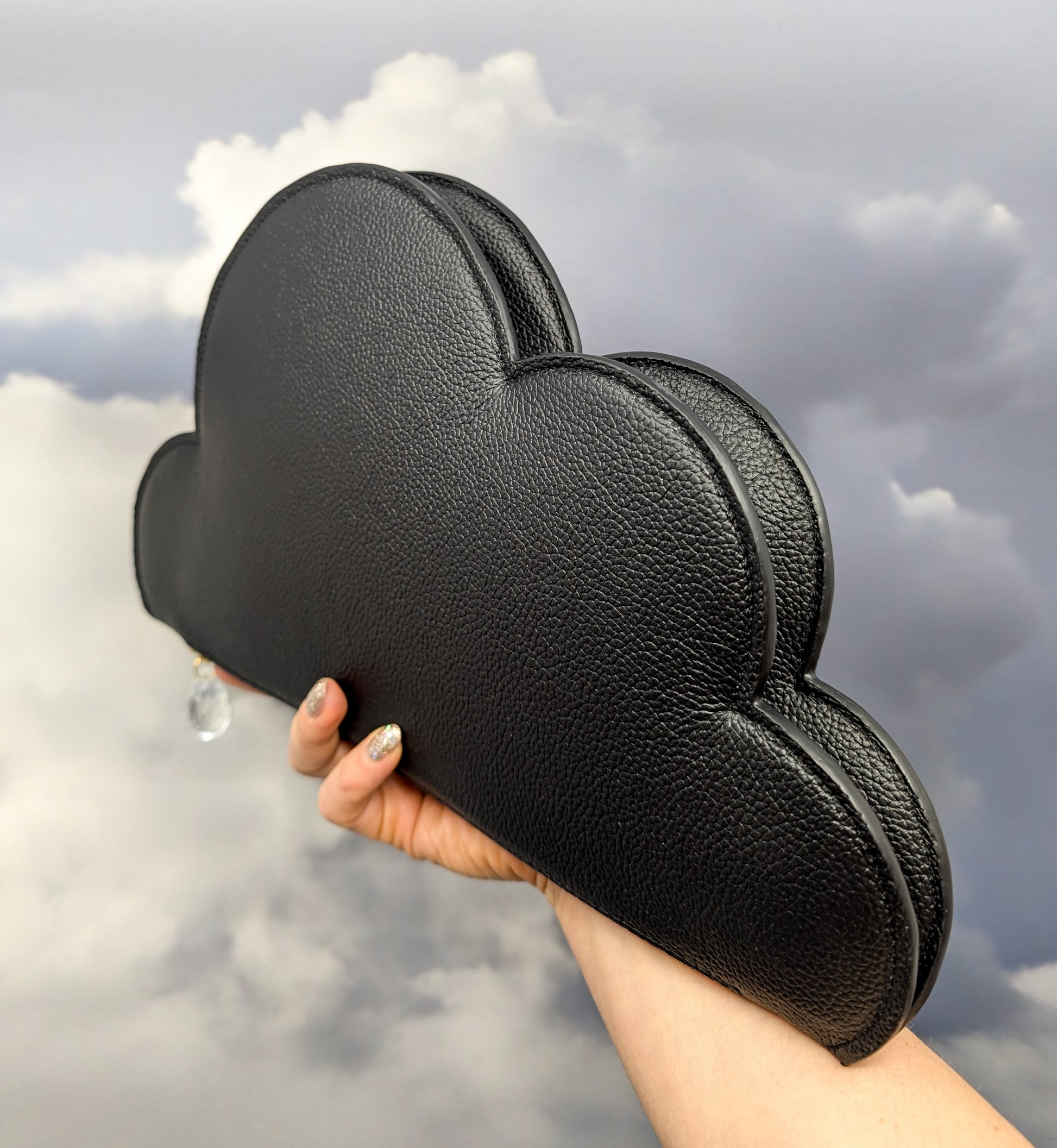Leather Clutch Bag Cloud