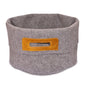 Wool Felt Omaking Basket - Grey/Cognac