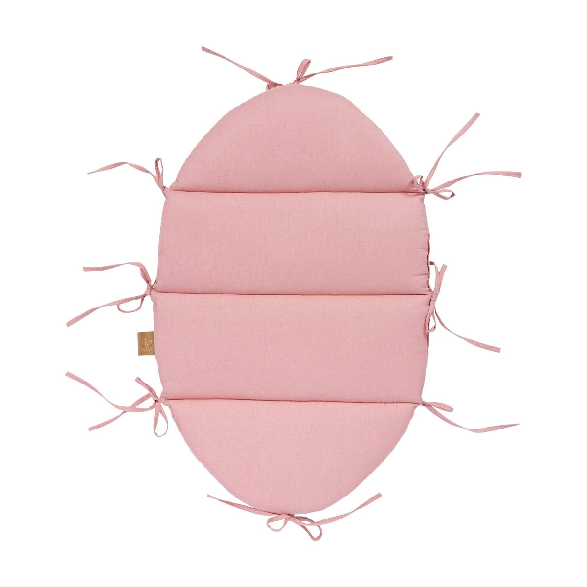 Baby Nest With Braided Bumper - Powder Pink