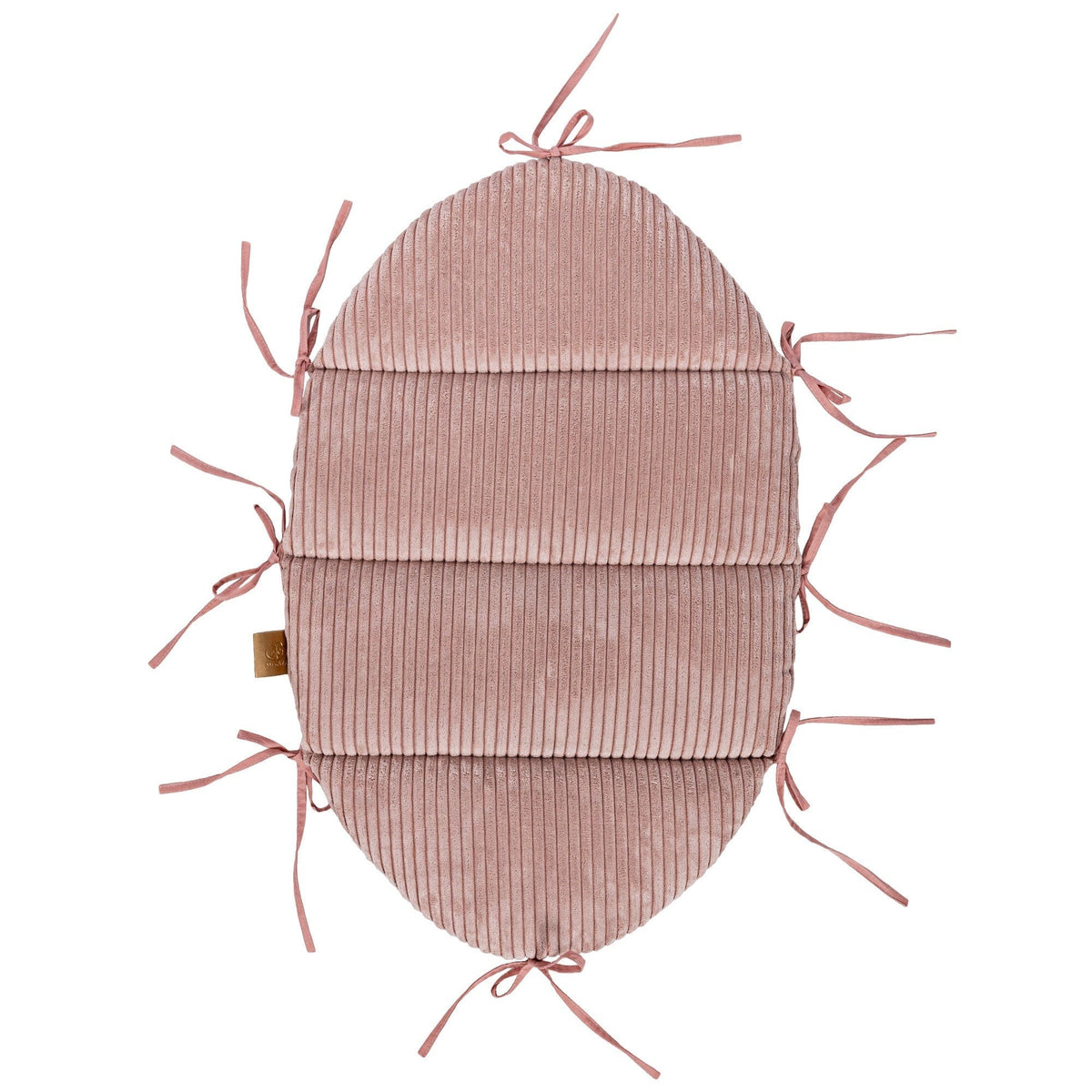 Baby Nest With Braided Bumper - Powder Pink