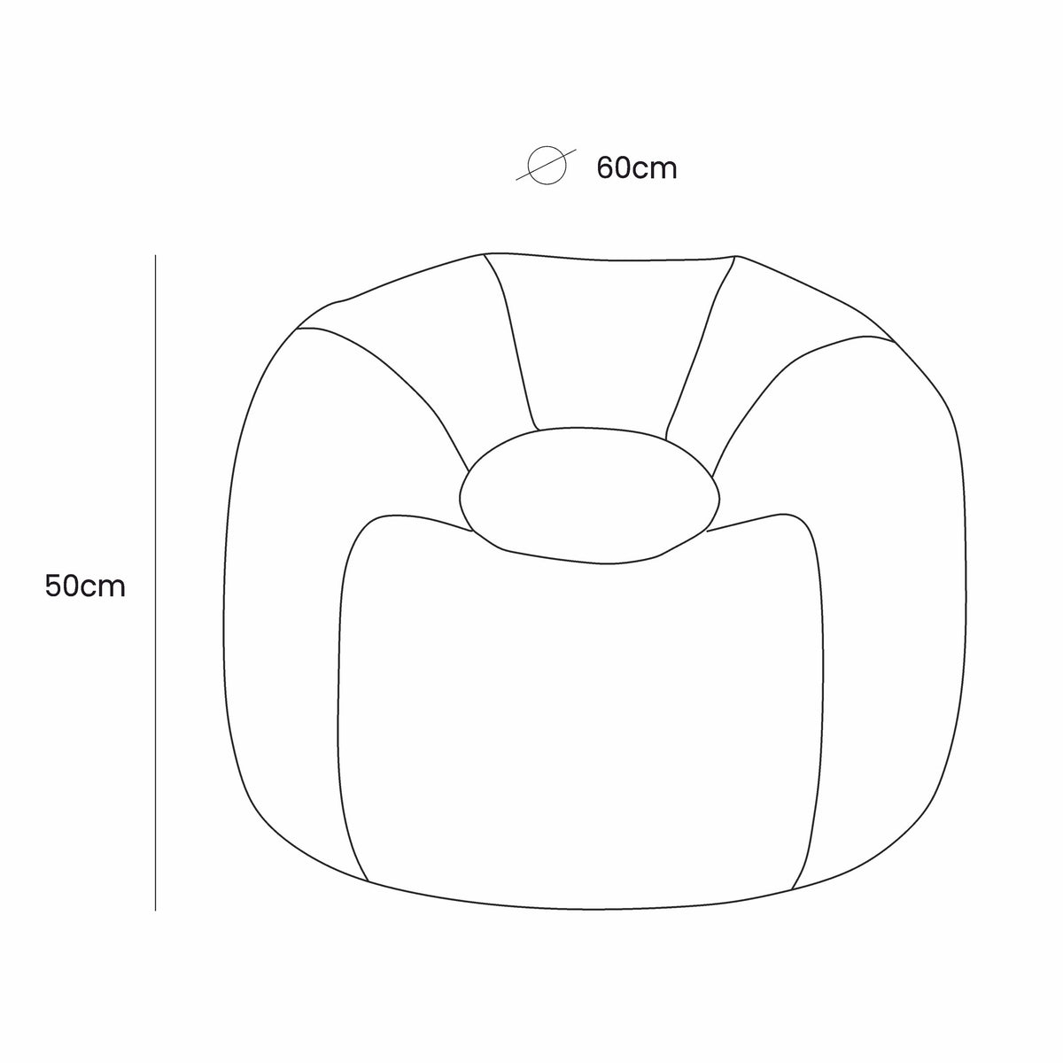 Bean Bag Floreo - Fog Gray