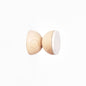 Beech Wood & Ceramic Wall Hook / Knob - Grey Sand