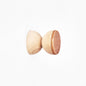 Beech Wood & Ceramic Wall Hook / Knob - Terracotta Orange Specks