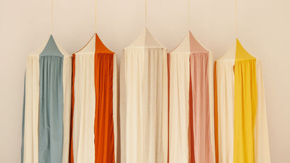 Organic Cotton and Linen Canopy - Blue Circus