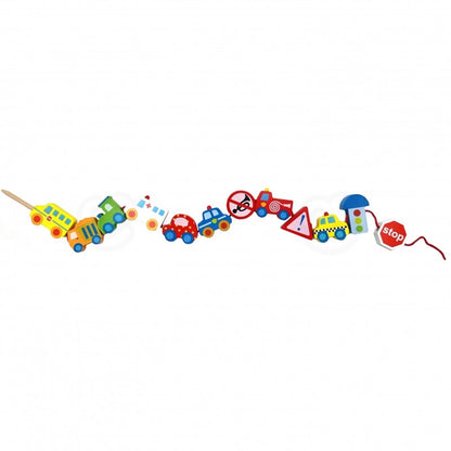 Car Shaped Wooden Threading Blocks 