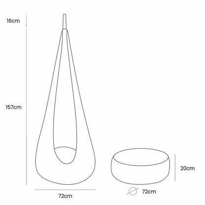 Cocoon Swing for Kids - Cotton Cloud White