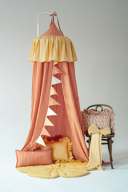 Cotton Canopy - Pink And Orange Stripes