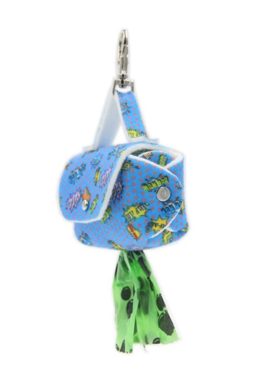 Dog Waste Bag Dispenser - Blue Graffiti