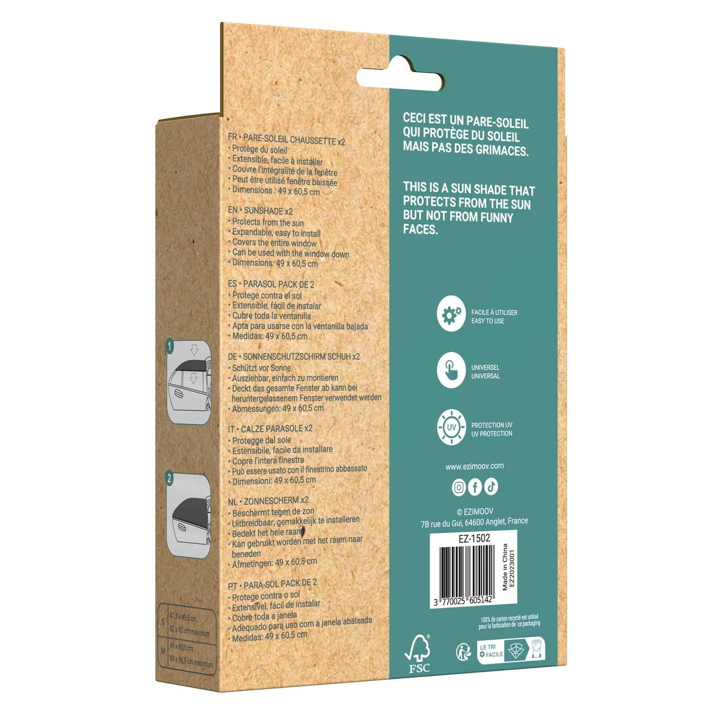Ezimoov EZI SUN SOCKS x2 - Medium