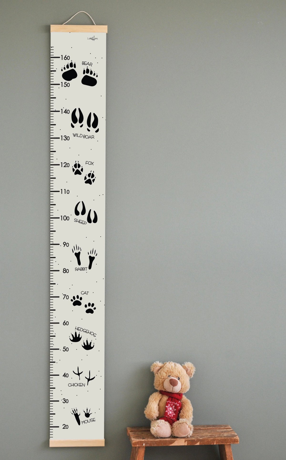 Growth Chart For Kids - Animal Tracks
