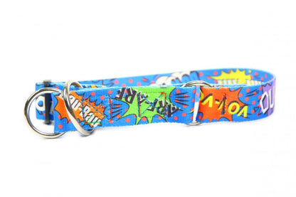 Half Chocke Collar - Blue Graffiti