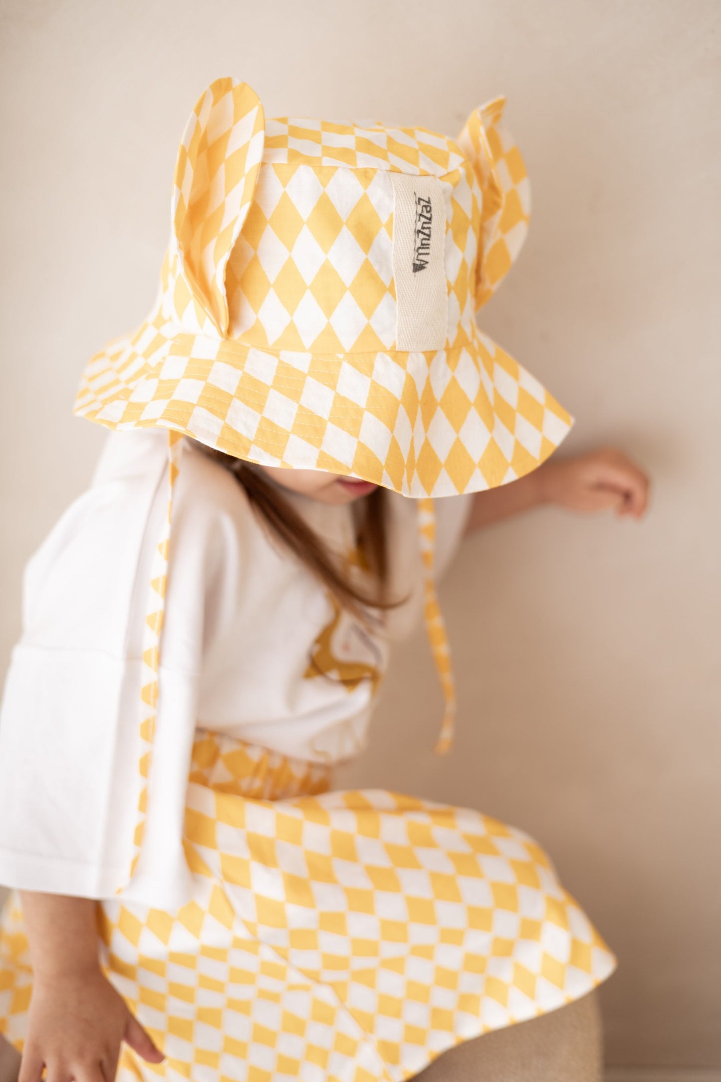 Kids Hat with Ears - Pierrot