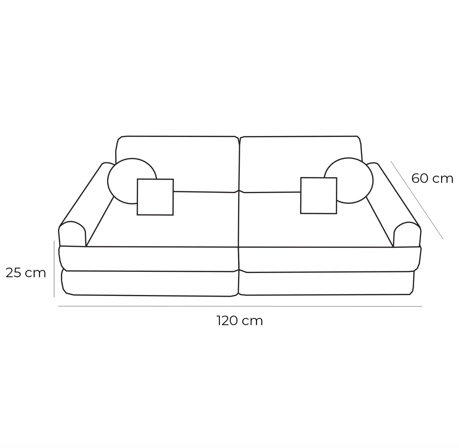 Medium Modular Sofa for Kids - Churros Forest Green