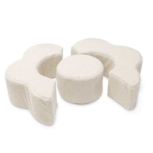MeowBaby® Foam Flower Shape Set, 3 Elements, Bearly Cream