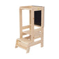 MeowBaby Wooden Kitchen Helper for Children with Board - Natural