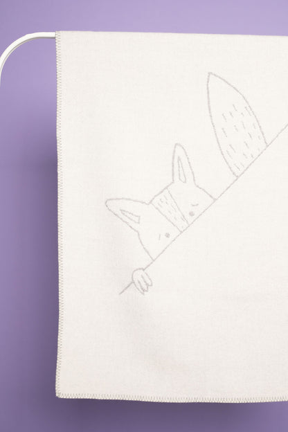 Merino baby blanket - Fox