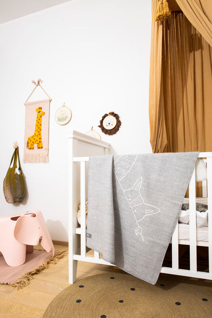 Merino baby blanket - Fox