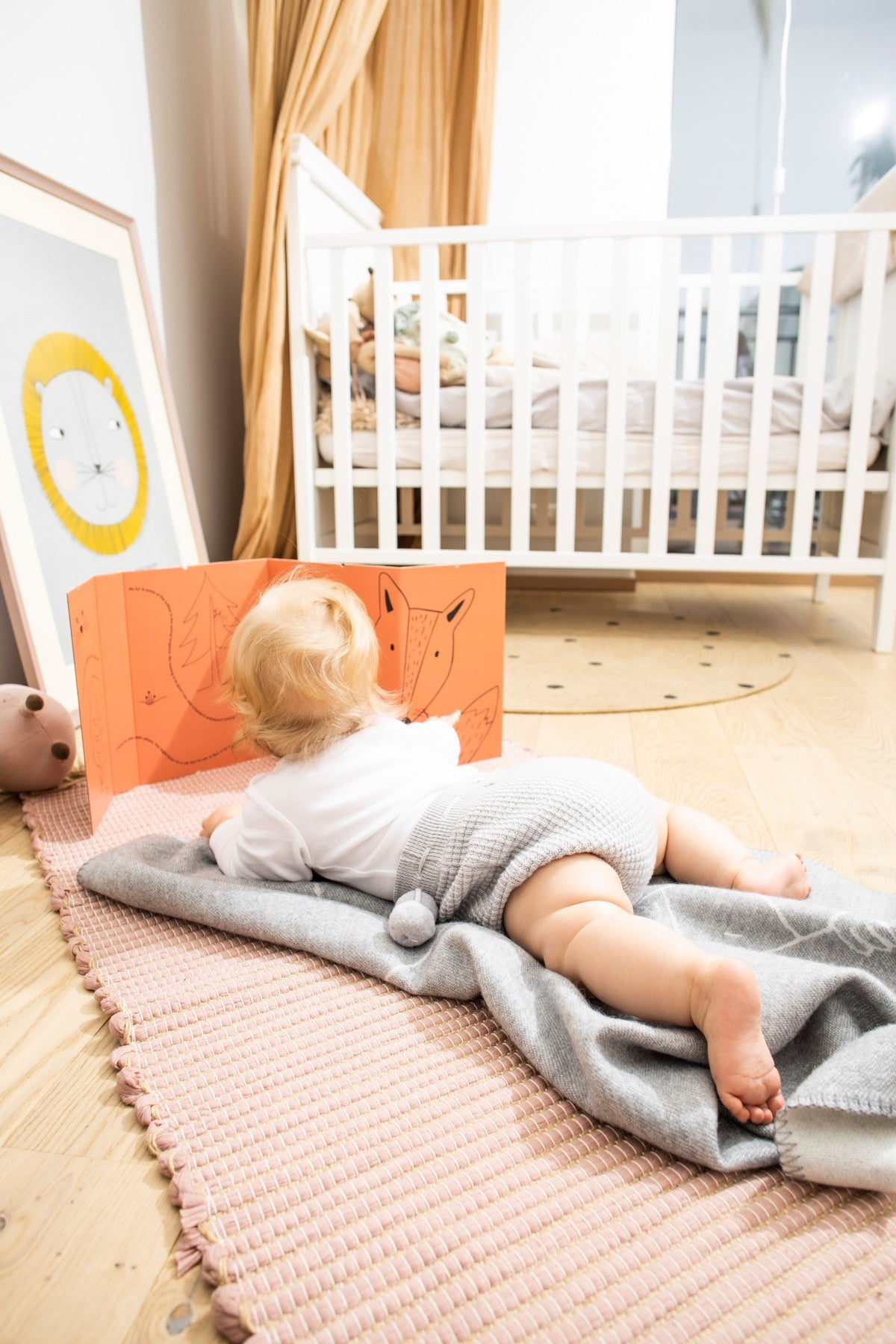Merino baby blanket - Fox