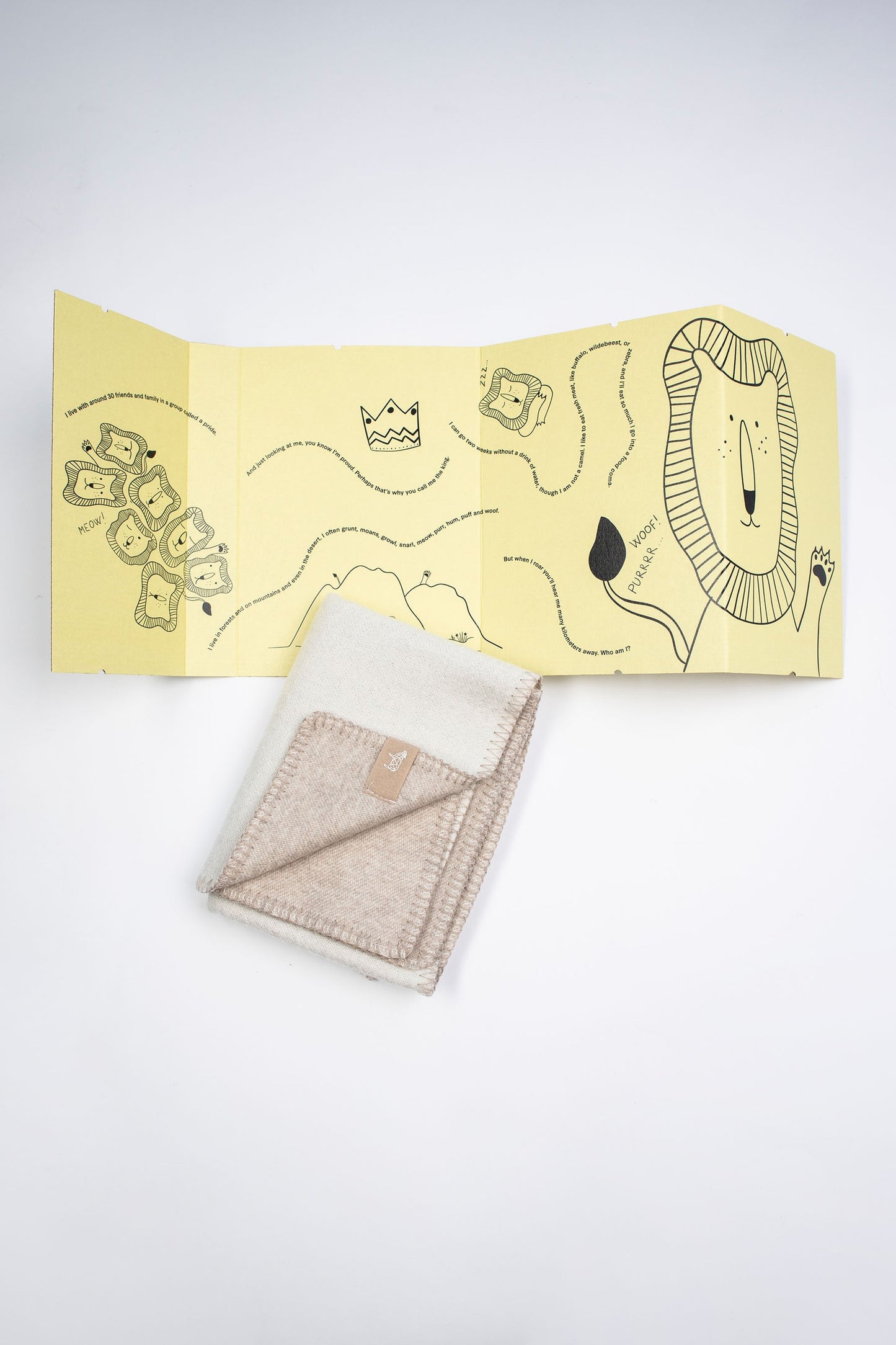 Merino baby blanket - Lion