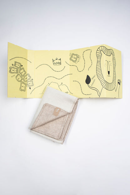 Merino baby blanket - Lion