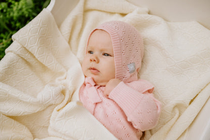 Merino wool baby blanket HAPPINESS