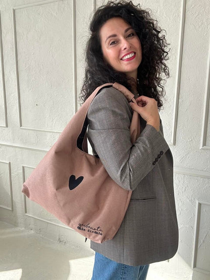 Moon Bag Heart - Cream