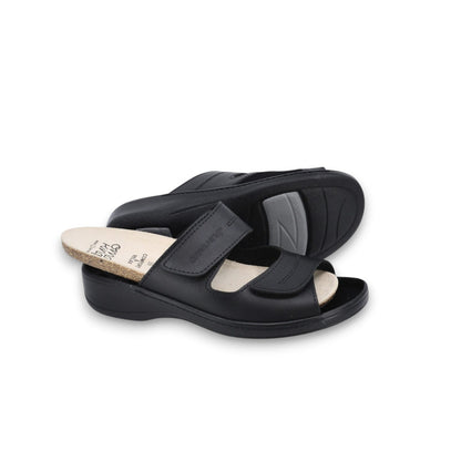 Professional Heel-Cushioned Sandals - Black