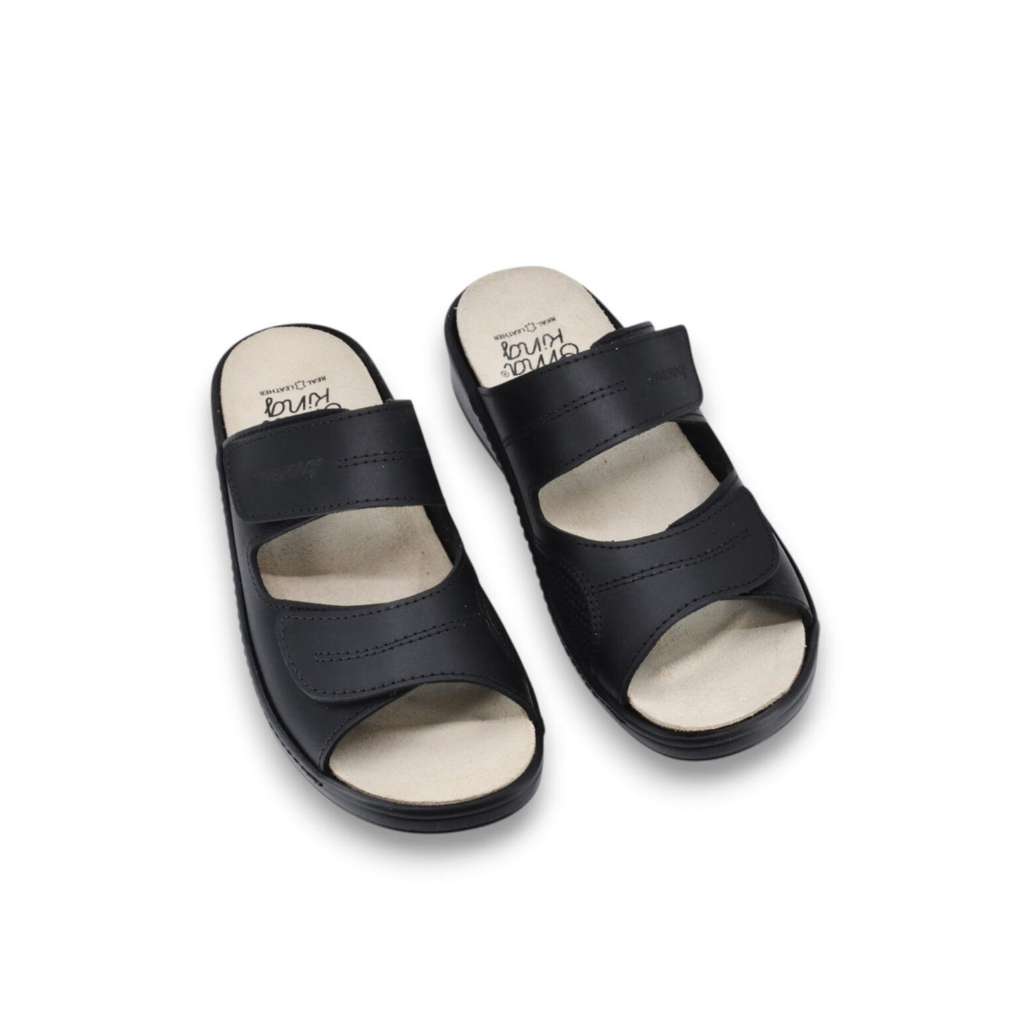 Professional Heel-Cushioned Sandals - Black
