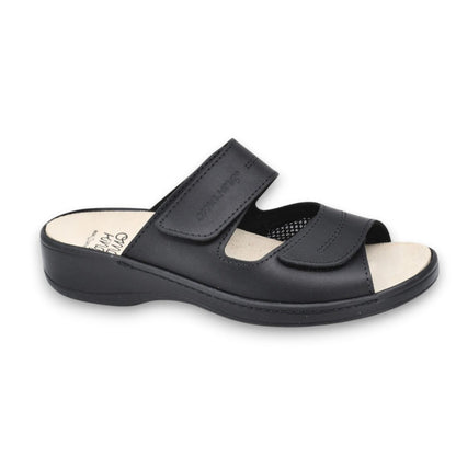 Professional Heel-Cushioned Sandals - Black