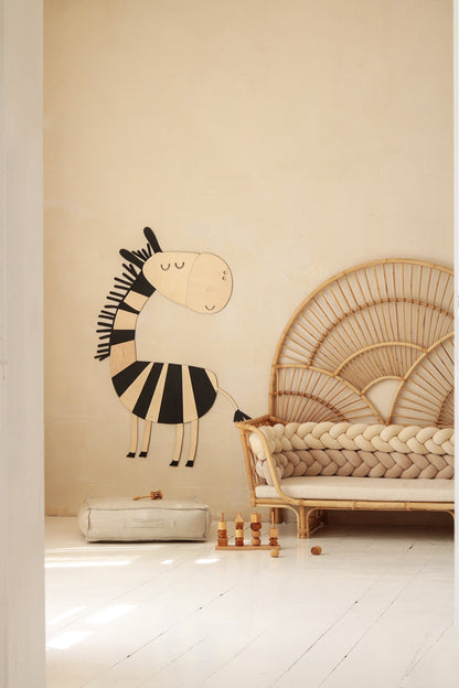 Safari Zebra – Wooden Wall Decoration