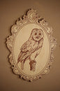 Set of 4 Engraved Forest Animals Pictures with Retro Frame