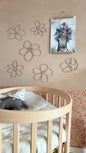 Set of 6 Wooden Flowers Wall Decoration - Wildflowers