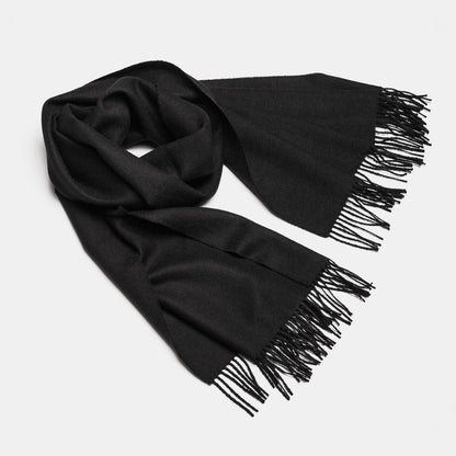 Natural Baby Alpaca Maxi-Scarf with Fringes