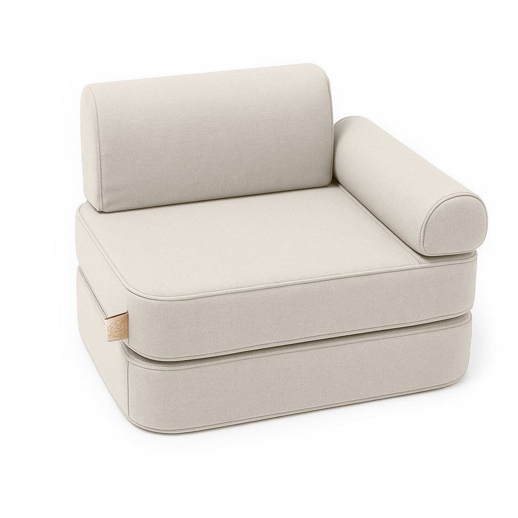 Small Indoor/Outdoor Outzy Pocket Sofa For Children - Oat Blush Beige