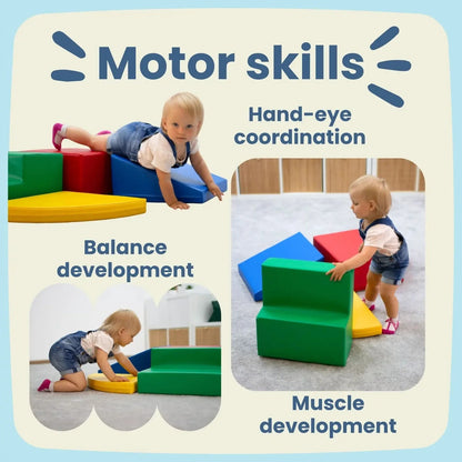 Soft Play Step and Slide Set - Pastel