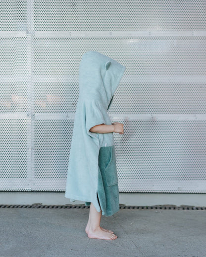Surfbear Kids Bath Poncho - Green