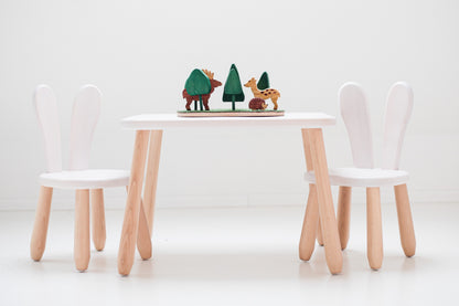 Table and 2 chair set - Bunny