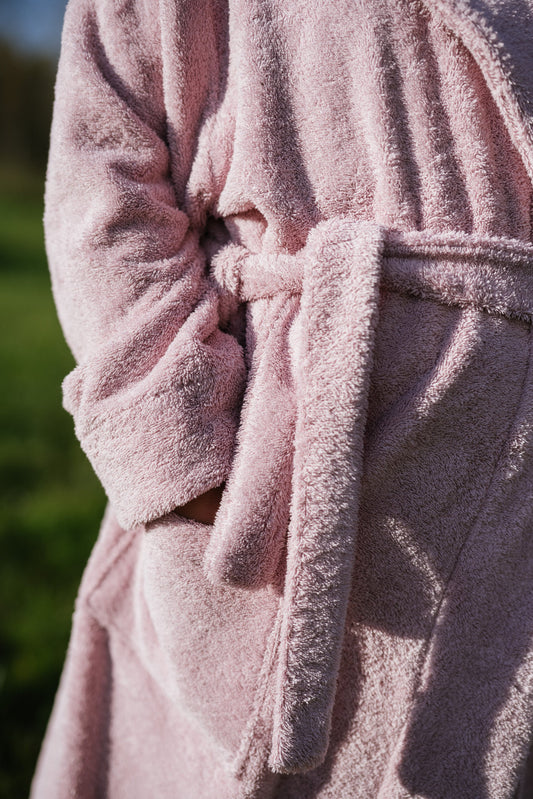 Unisex Hooded Bathrobe - Cotton Terry