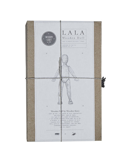Wooden Walnut Doll with Pants