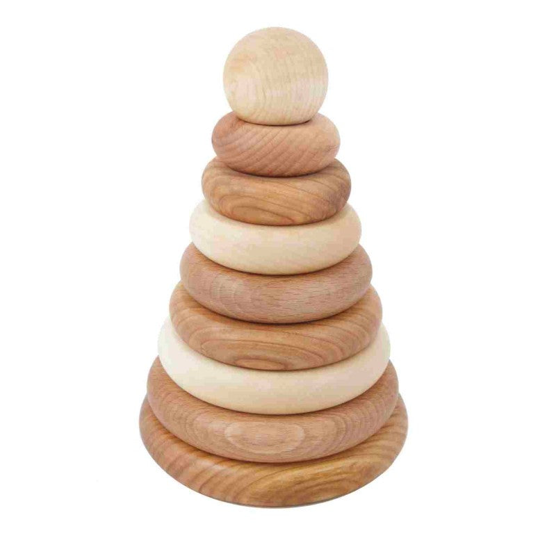 Wooden Round Pyramid - Natural
